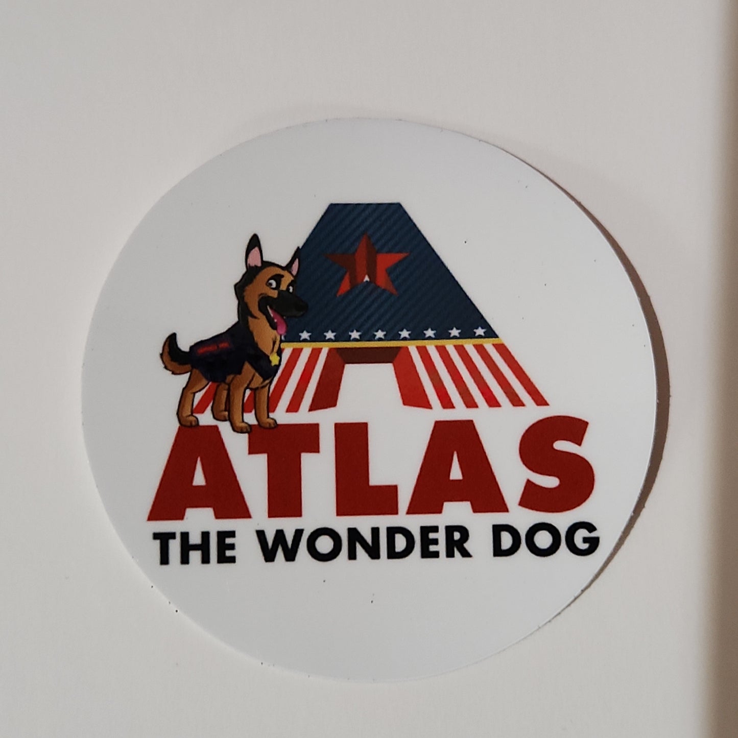 Atlas cartoon sticker