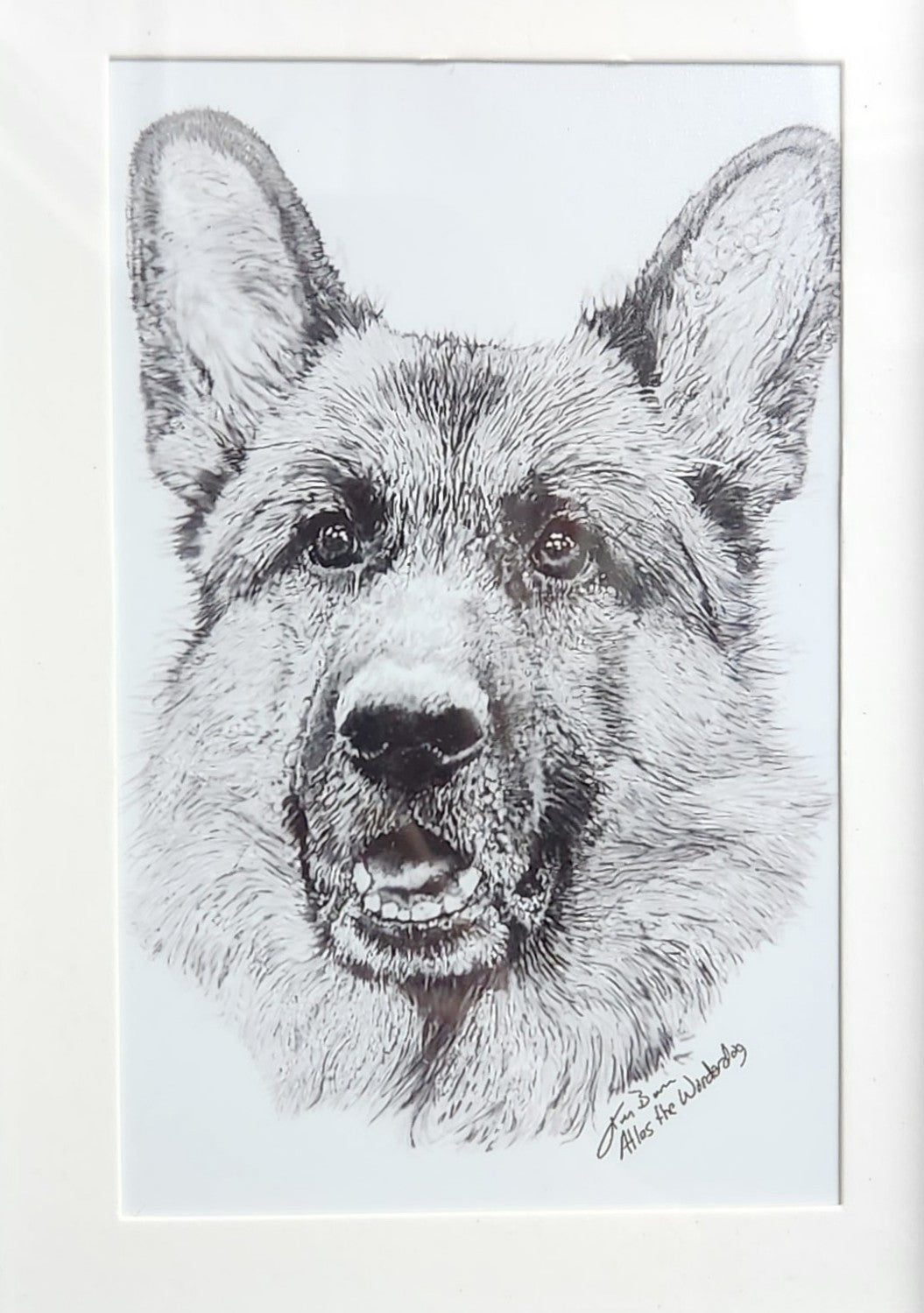 Framed Atlas Pencil Sketch